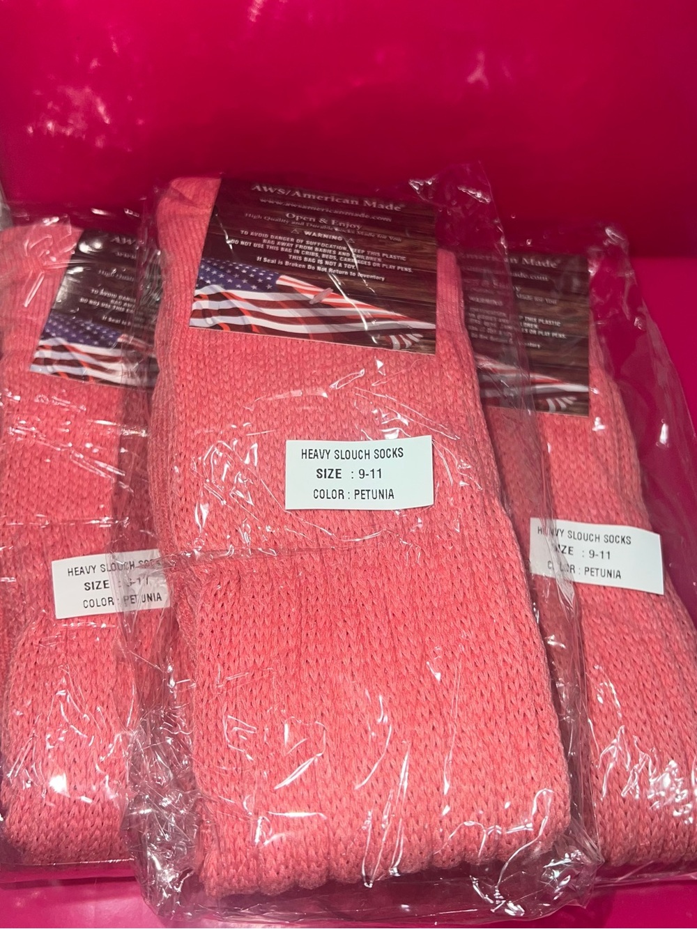Heavy Slouch Socks - Petunia Pink
